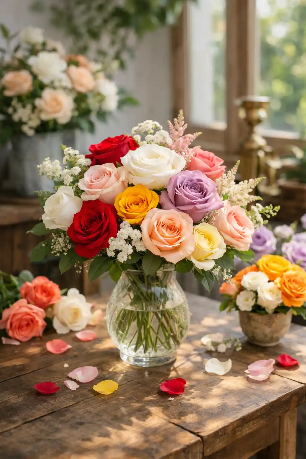 rose rouge rose blanche jaune