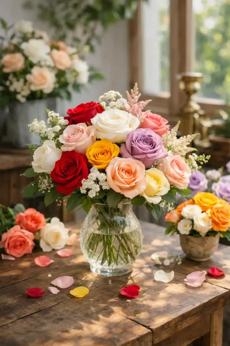 rose rouge rose blanche jaune