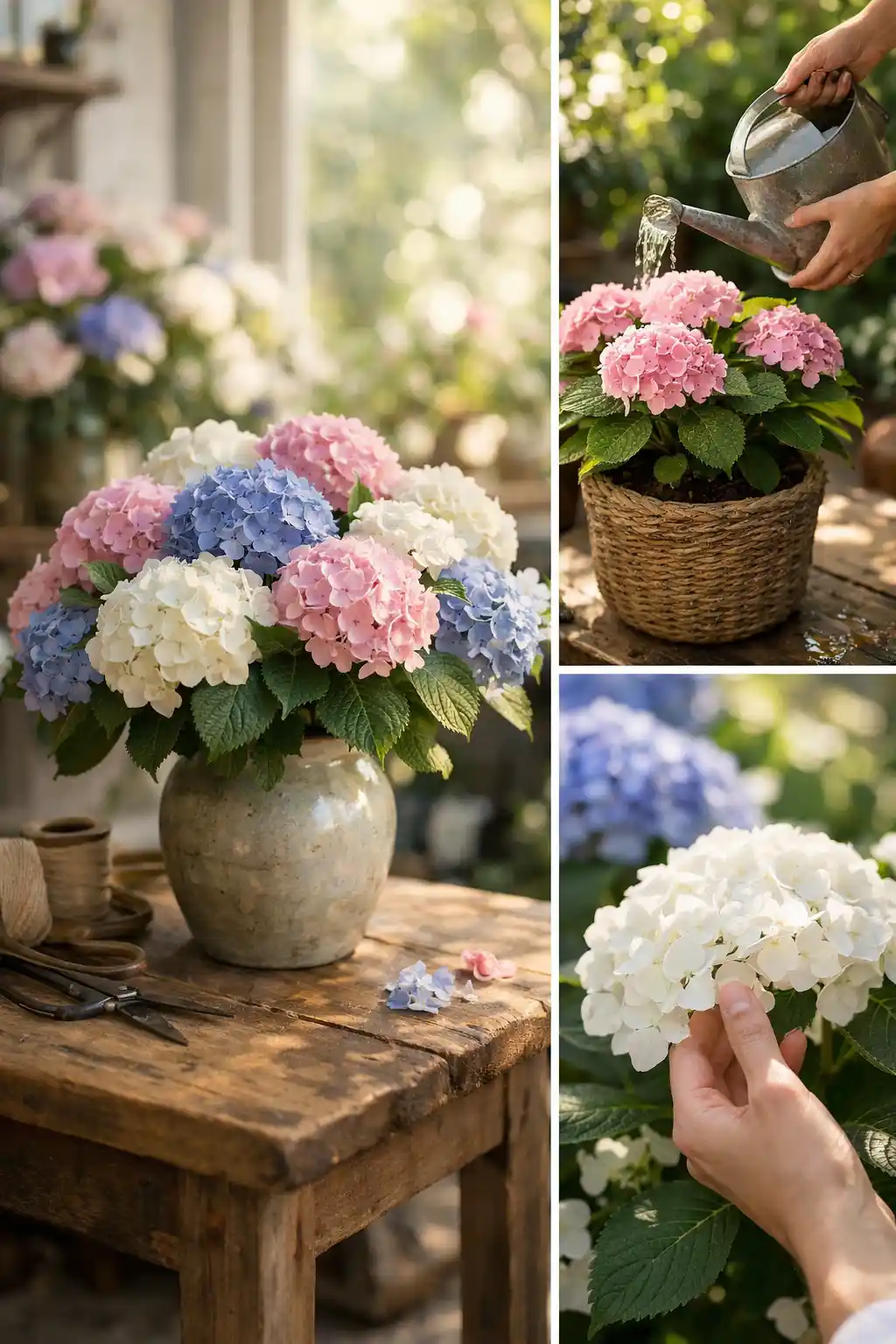 hortensia bouquet été